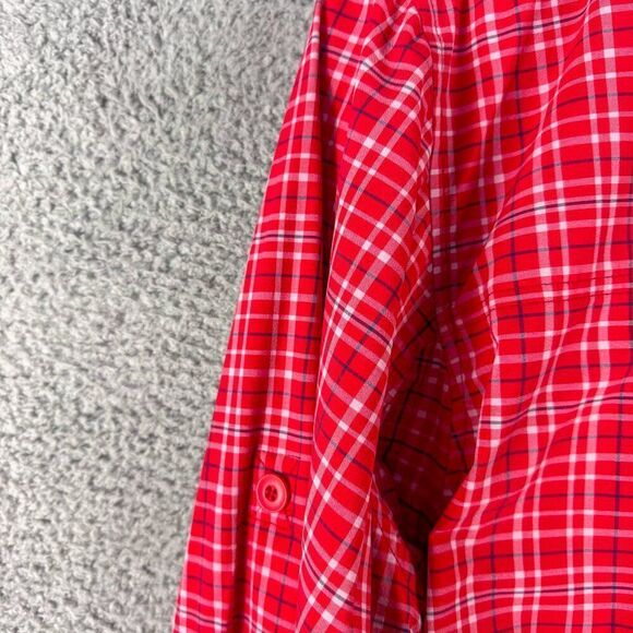 Duluth Trading Fishing Performance Shirt Mens 3XL Red Plaid Vented Outdoor Hike - Picture 6 of 12